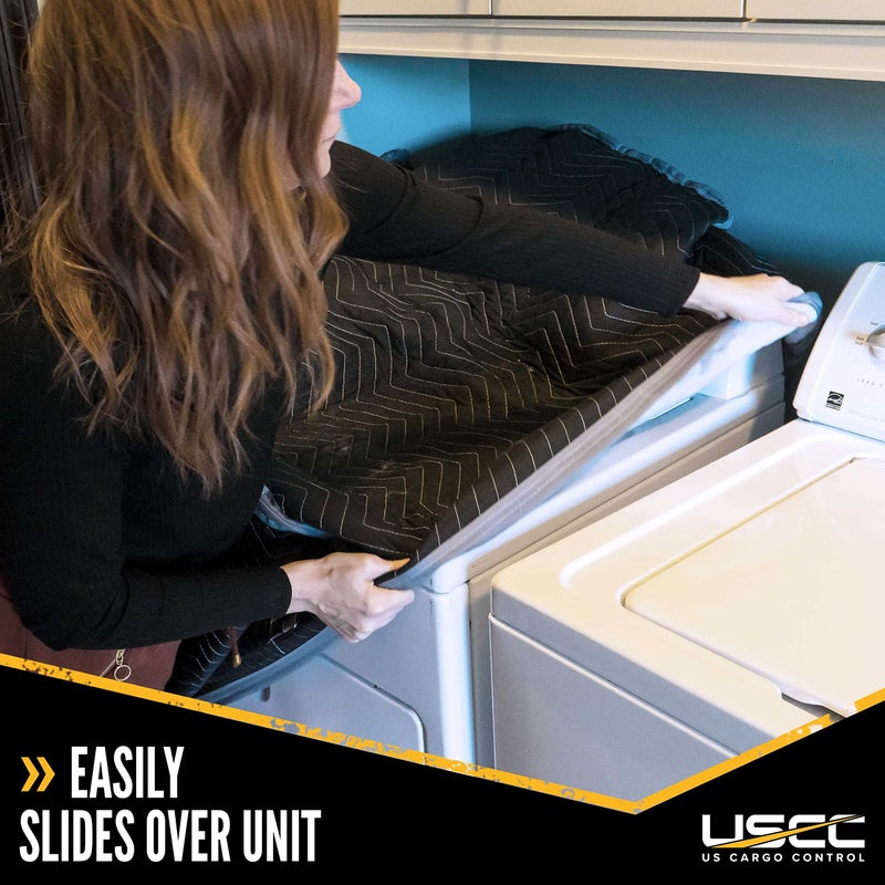 US Cargo Control Washer and Dryer Cover 30" x 46", Quilted Washer Dryer Covers for Moving and Storage, Cotton/Polyester Furniture Pads for Moving and Storage, Can Use on Oven Ranges - Image 4